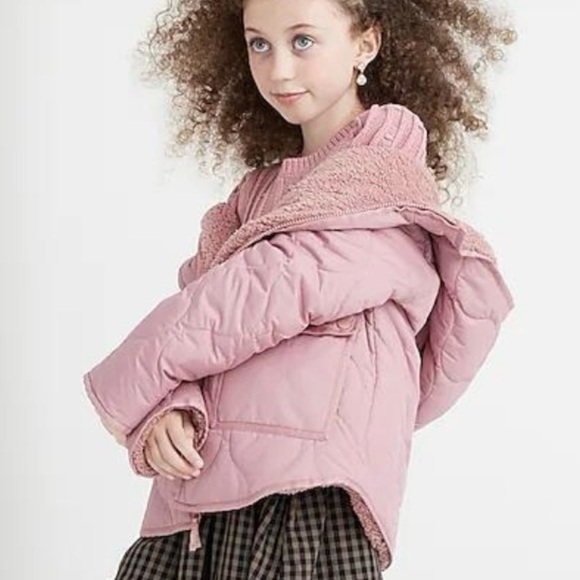 Crewcuts Primaloft Girl’s Reversible Pink Quilted Sherpa Jacket, Size XL - Picture 2 of 13